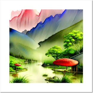 Magical Mountainscape, Nature Posters and Art